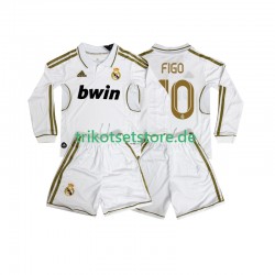 Real Madrid FIGO 10 Retro 2011 2012 Kinder Trikotset Heim Langarm