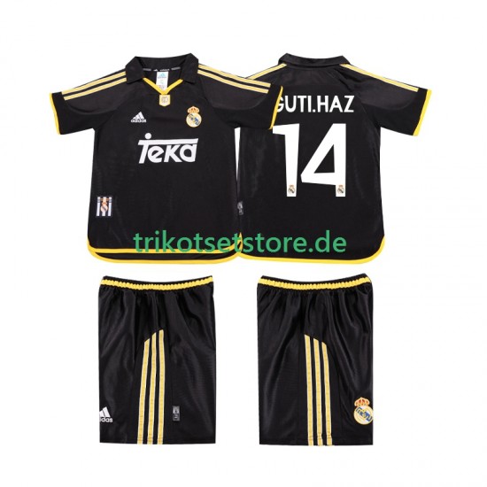 Real Madrid GUTI.HAZ 14 Retro 1999 2001 Kinder Trikotset Auswärts Kurzarm