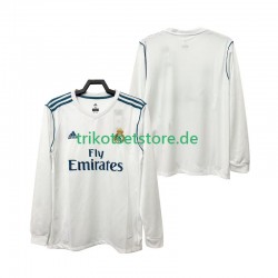 Real Madrid Retro 2017 2018 Herren Trikot Heim Langarm