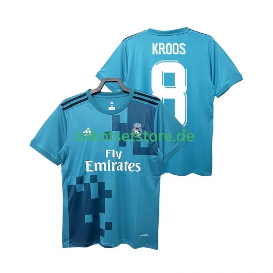 Real Madrid KROOS 8 Retro 2017 2018 Herren Trikot Ausweich Kurzarm
