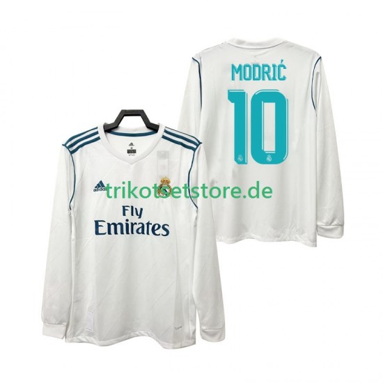 Real Madrid Modrić 10 Retro 2017 2018 Herren Trikot Heim Langarm