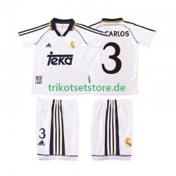 Real Madrid R CARLOS 3 Retro 1998 2000 Kinder Trikotset Heim Kurzarm