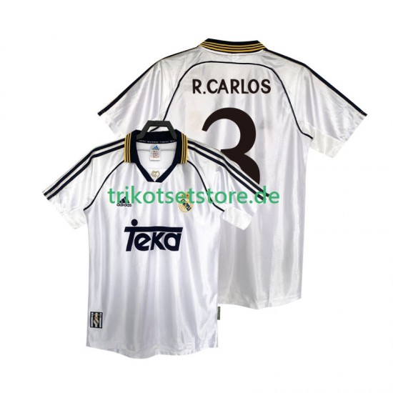 Real Madrid R.CARLOS 3 Retro 1998 2000 Herren Trikot Heim Kurzarm