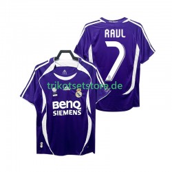 Real Madrid RAUL 7 Retro 2006 2007 Herren Trikot Auswärts Kurzarm