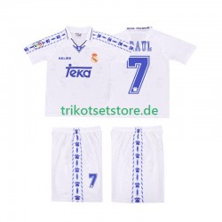 Real Madrid RAUL 7 Retro 1996 1997 Kinder Trikotset Heim Kurzarm