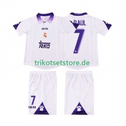 Real Madrid RAUL 7 Retro 1997 1998 Kinder Trikotset Heim Kurzarm