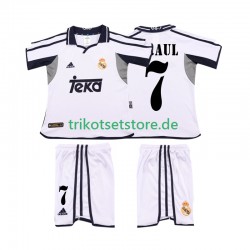 Real Madrid RAUL 7 Retro 2001 2002 Kinder Trikotset Heim Kurzarm