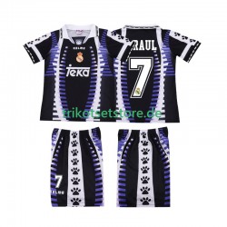 Real Madrid RAUL 7 Retro 1997 1998 Kinder Trikotset Ausweich Kurzarm