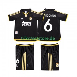 Real Madrid REDONDO 6 Retro 1999 2001 Kinder Trikotset Auswärts Kurzarm