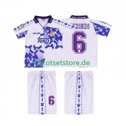 Real Madrid REDONDO 6 Retro 1996 1997 Kinder Trikotset Ausweich Kurzarm