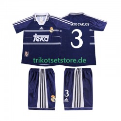 Real Madrid ROBERTO CARLOS 3 Retro 1998 1999 Kinder Trikotset Auswärts Kurzarm