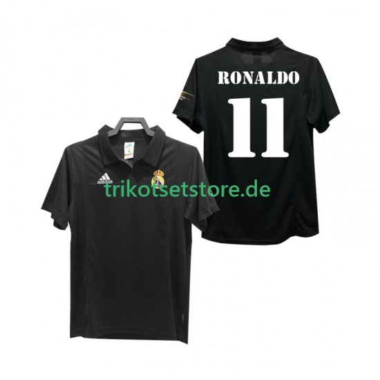 Real Madrid RONALDO 11 Retro 2002 2003 Herren Trikot Auswärts Kurzarm