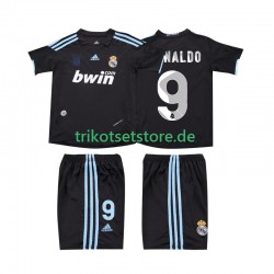 Real Madrid RONALDO 9 Retro 2009 2010 Kinder Trikotset Auswärts Kurzarm