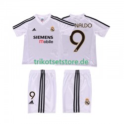 Real Madrid RONALDO 9 Retro 2004 20025 Kinder Trikotset Heim Kurzarm
