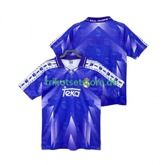 Real Madrid Retro 1996 1997 Herren Trikot Auswärts Kurzarm