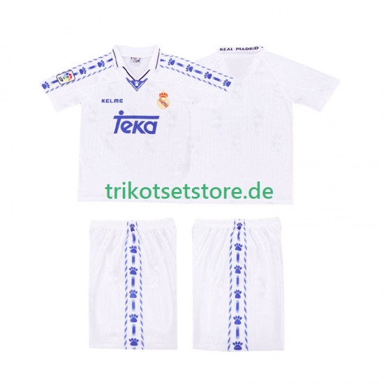 Real Madrid Retro 1996-1997 Kinder Trikotset Heim Kurzarm