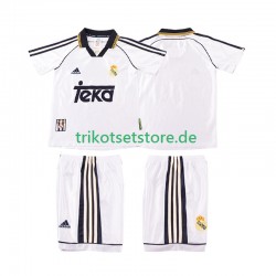 Real Madrid Retro 1998 2000 Kinder Trikotset Heim Kurzarm