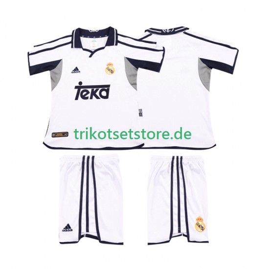 Real Madrid Retro 2001 2002 Kinder Trikotset Heim Kurzarm