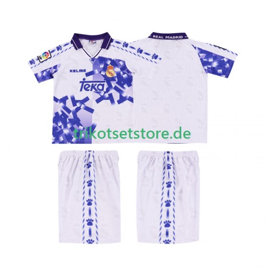 Real Madrid Retro 1996 1997 Kinder Trikotset Ausweich Kurzarm