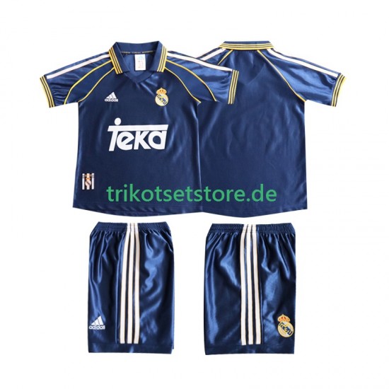 Real Madrid Retro 1998 1999 Kinder Trikotset Ausweich Kurzarm