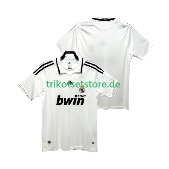 Real Madrid Retro 2008 2009 Herren Trikot Heim Kurzarm