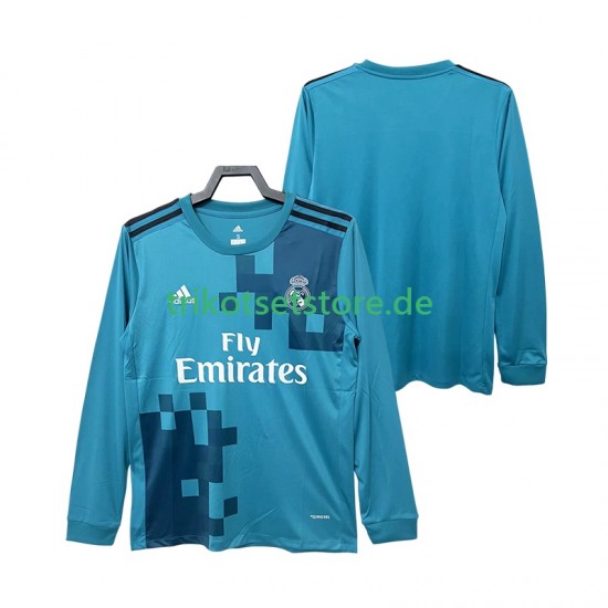 Real Madrid Retro 2017 2018 Herren Trikot Ausweich Langarm