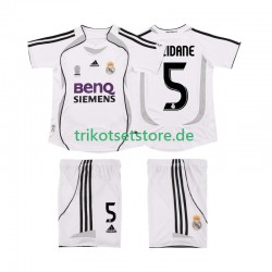 Real Madrid ZIDANE 5 Retro 2006 2007 Kinder Trikotset Heim Kurzarm