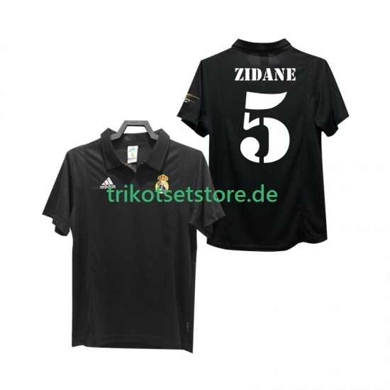 Real Madrid ZIDANE 5 Retro 2002 2003 Herren Trikot Auswärts Kurzarm