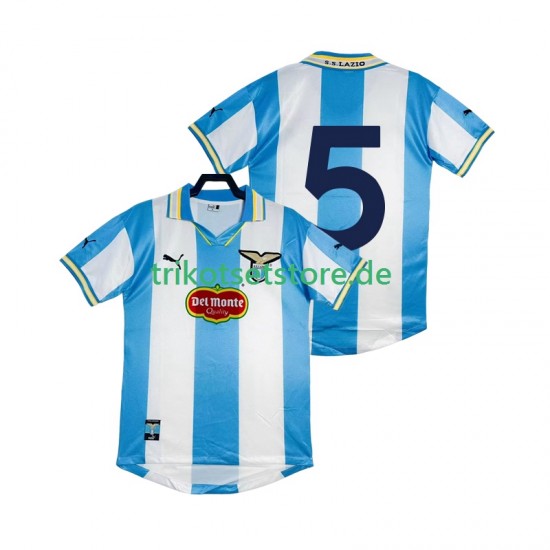 Lazio Rom 5 Retro 1999 2000 Herren Trikot Heim Kurzarm