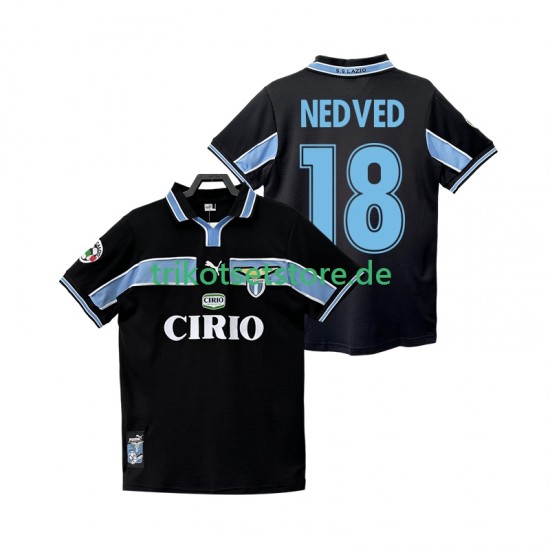 Lazio Rom NEDVED 18 Retro 1998 1999 Herren Trikot Auswärts Kurzarm