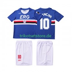 Sampdoria MANCINI 10 Retro 1990 1991 Kinder Trikotset Heim Kurzarm