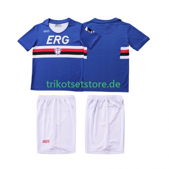 Sampdoria Retro 1990 1991 Kinder Trikotset Heim Kurzarm