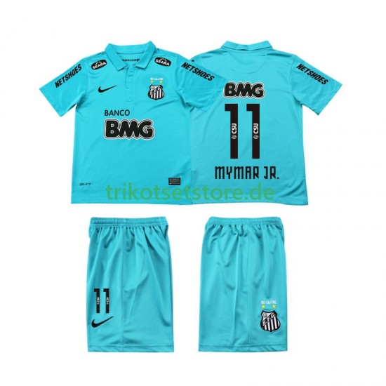 Santos Neymar JR 11 Retro 2011-2012 Kinder Trikotset Ausweich Kurzarm