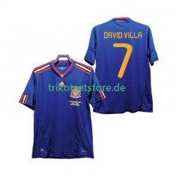 Spanien DAVID VILLA 7 Retro 2010 Herren Trikot Auswärts Kurzarm