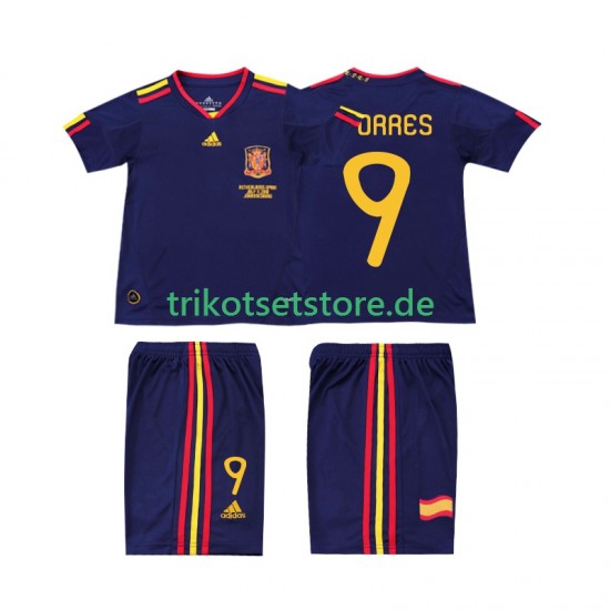 Spanien TORRES 9 Retro 2010 Kinder Trikotset Auswärts Kurzarm