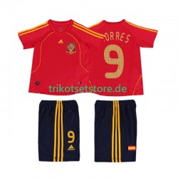 Spanien TORRES 9 Retro 2008 Kinder Trikotset Heim Kurzarm