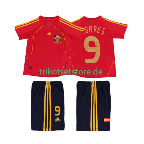 Spanien TORRES 9 Retro 2008 Kinder Trikotset Heim Kurzarm