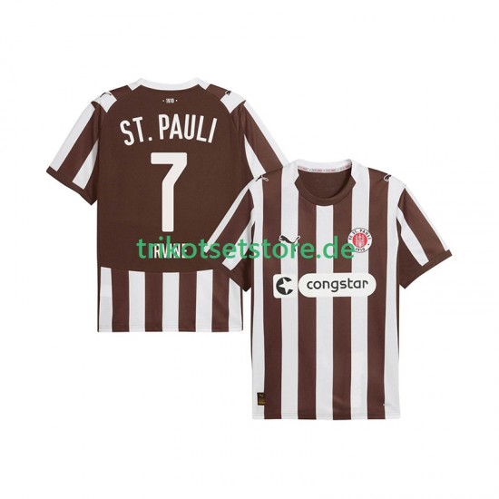 St. Pauli Jackson Irvine 7 2025-2026 Herren Trikot Heim Kurzarm