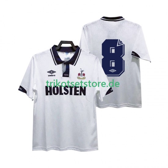Tottenham Hotspur 8 Retro 1991 1993 Herren Trikot Heim Kurzarm