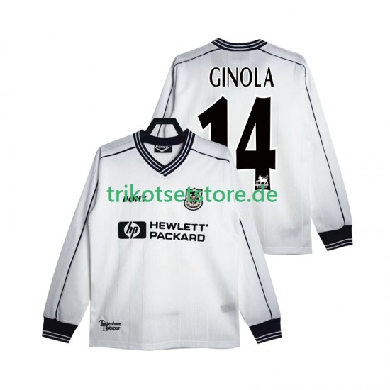Tottenham Hotspur GINOLA 14 Retro 1997 1999 Herren Trikot Heim Langarm