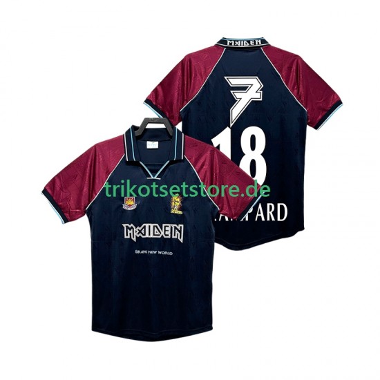 West Ham United LAMPARD 18 Retro Iron Maiden 1999 Herren Trikot Heim Kurzarm