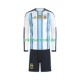 Argentinien World Cup 2026 Kinder Trikotset Heim Langarm