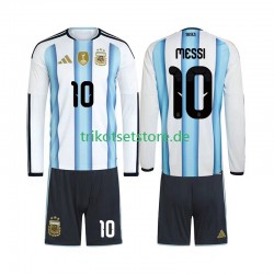 Argentinien Lionel Messi 10 World Cup 2026 Kinder Trikotset Heim Langarm