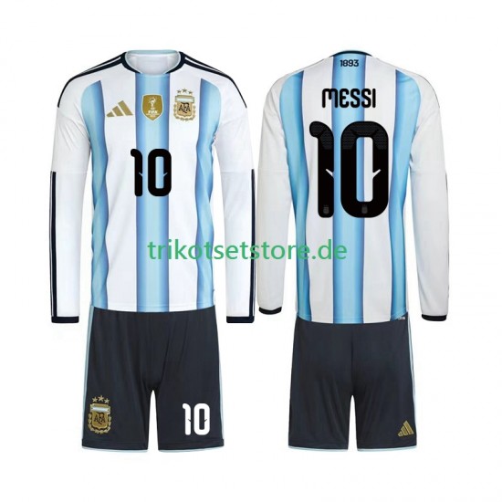 Argentinien Lionel Messi 10 World Cup 2026 Kinder Trikotset Heim Langarm