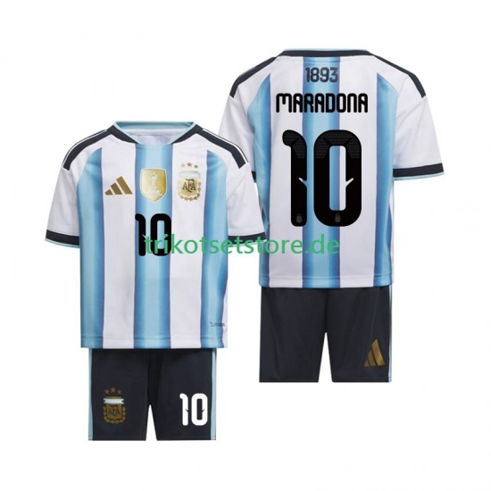 Argentinien Maradona 10 World Cup 2026 Kinder Trikotset Heim Kurzarm