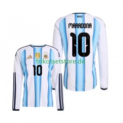 Argentinien Maradona 10 World Cup 2026 Herren Trikot Heim Langarm