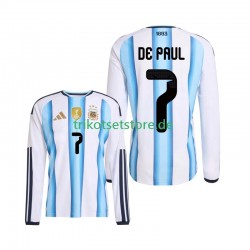 Argentinien Rodrigo De Paul 7 World Cup 2026 Herren Trikot Heim Langarm