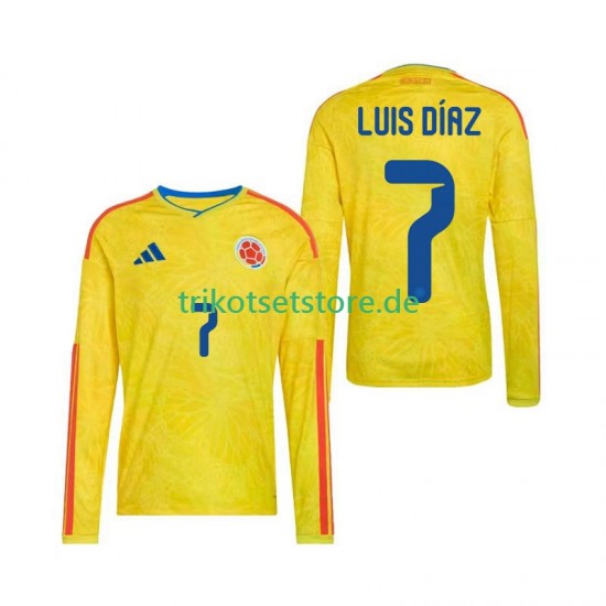 Kolumbien Luis Diaz 7 World Cup 2026 Herren Trikot Heim Langarm