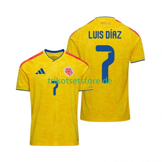 Kolumbien Luis Diaz 7 World Cup 2026 Herren Trikot Heim Kurzarm