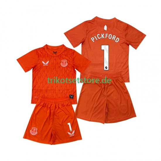 Everton Torwart Pickford 1 2025-2026 Kinder Trikotset Ausweich Kurzarm